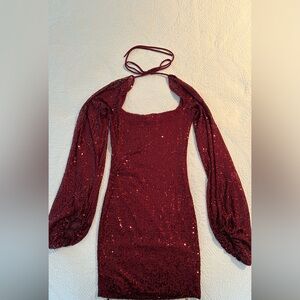 Lucy in the sky burgundy sequence, body con